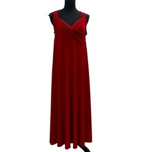Sympli red sleeveless sweetheart A-line maxi dress Sz 12